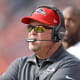Sep 13, 2015; Denver, CO, USA; Baltimore Ravens inside linebackers coach Don Martindale on his sidelines in the fourth quarter at Sports Authority Field at Mile High. The Broncos defeated the Ravens 19-13.
